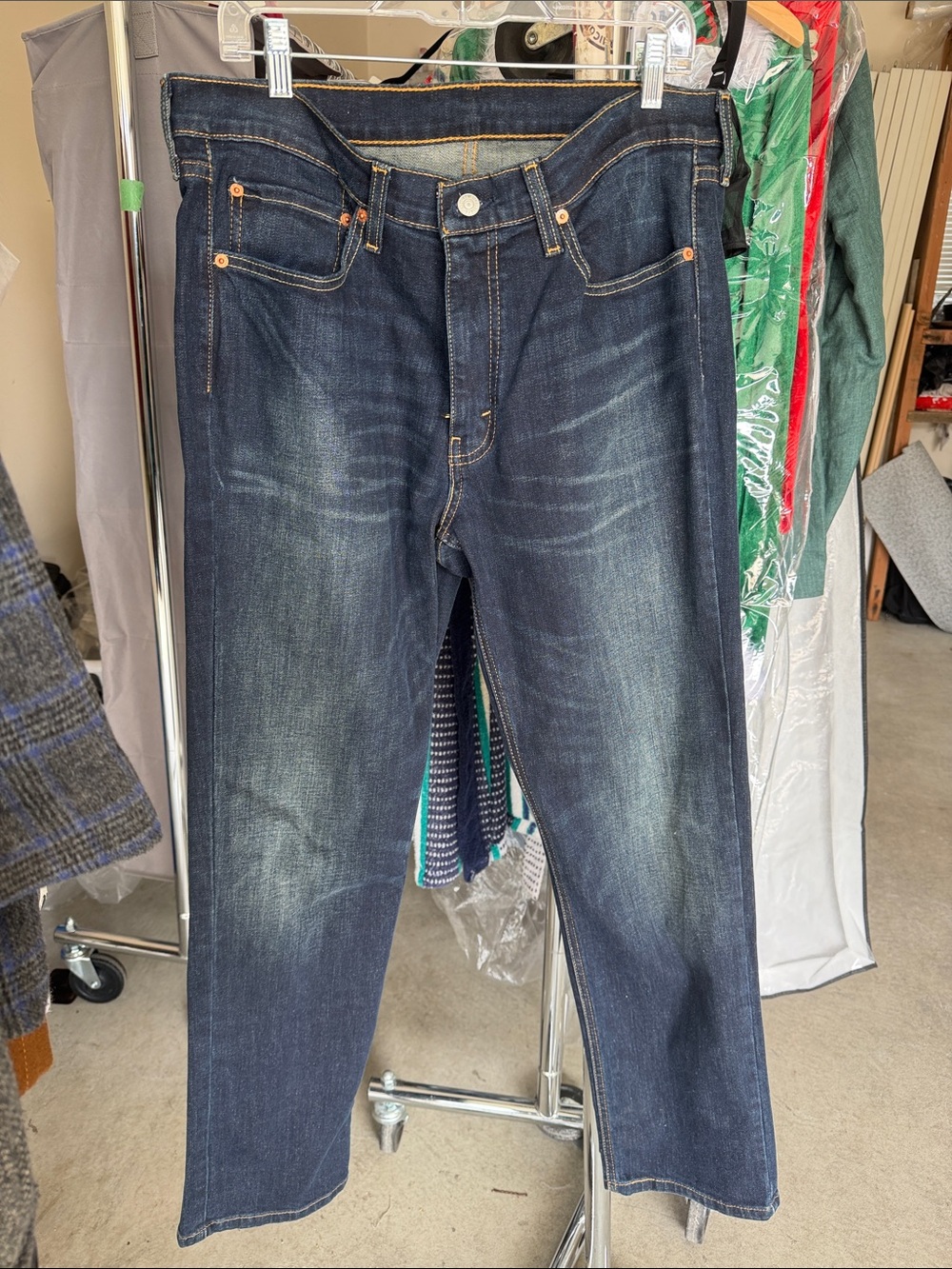 Levi's Men's Straight-Leg Jeans in Dark Indigo